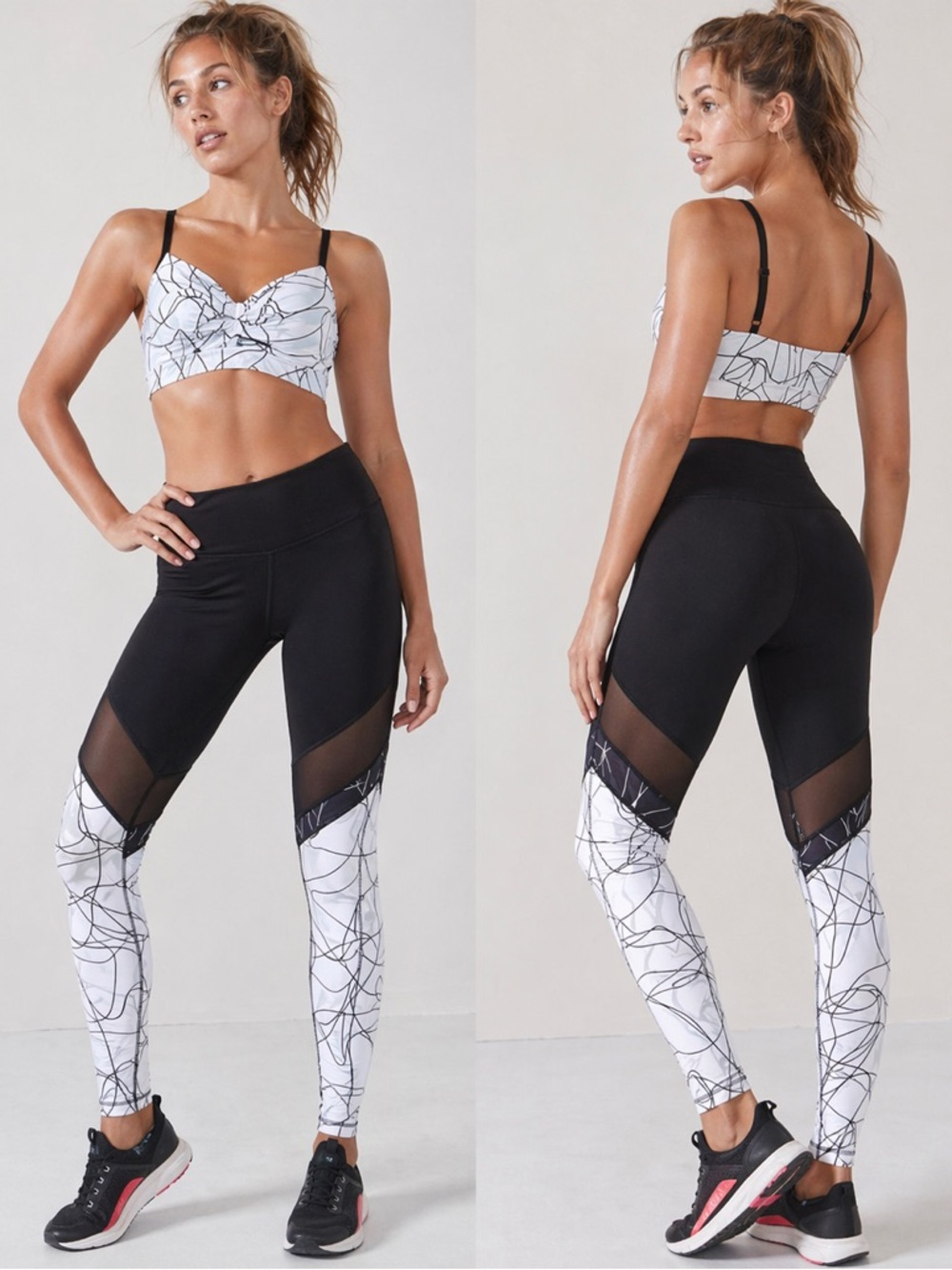 Fabletics Bundle Workout Set Power Hold Leggings + Elizabeth Sports Bra